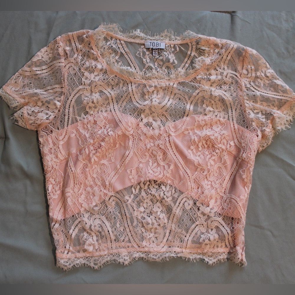 Tobi Lace Crop Top